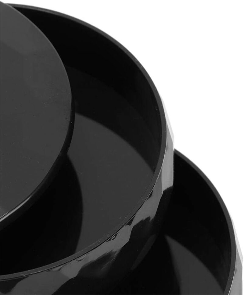 Boîte de rangement des bijoux rotatif à 360 degrés - Noir – Image 3