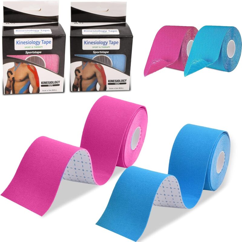 Bande anti-douleur et l'inflammation Kinesiology Tape 5mx5cm- Pack de 2