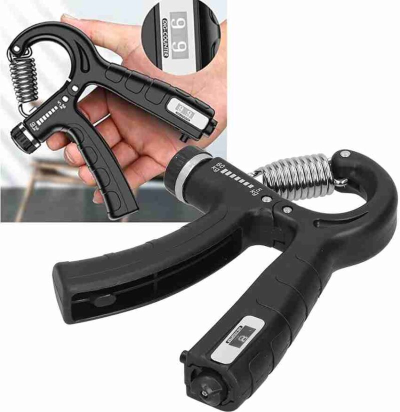 Appareil de musculation de la poignée,résistance réglable(10-60kg)-Noir – Image 4