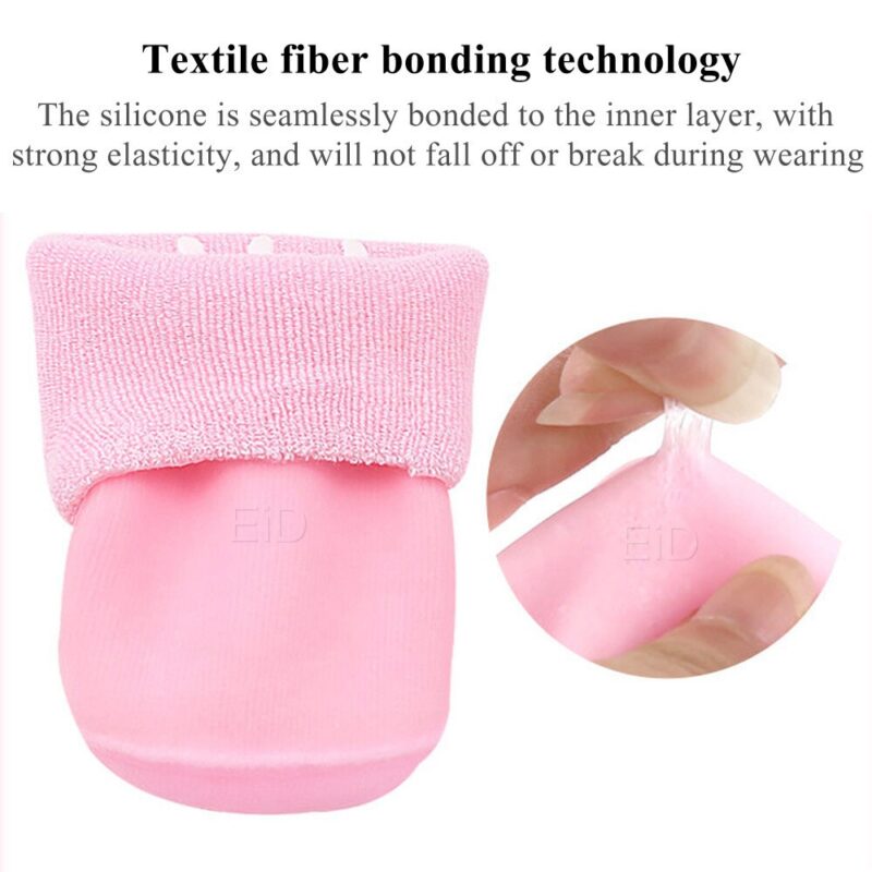 Chaussettes de gel de spa en silicone,soin des pieds, hydratant,protection de la peau fissurée – Image 6
