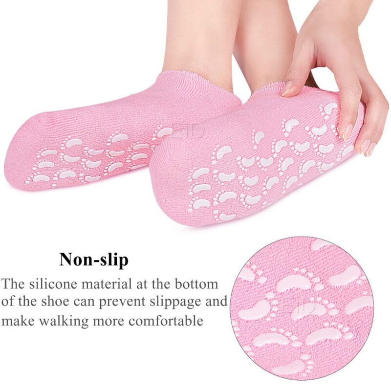 Chaussettes de gel de spa en silicone,soin des pieds, hydratant,protection de la peau fissurée – Image 10