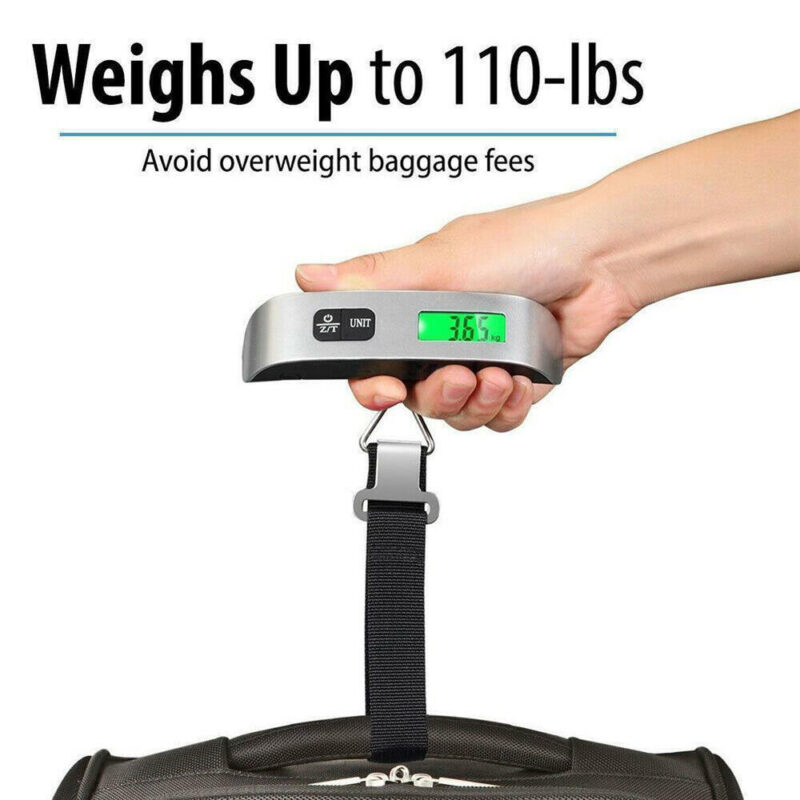 Balance à bagages numérique portable avec écran LCD 50kg – Image 2