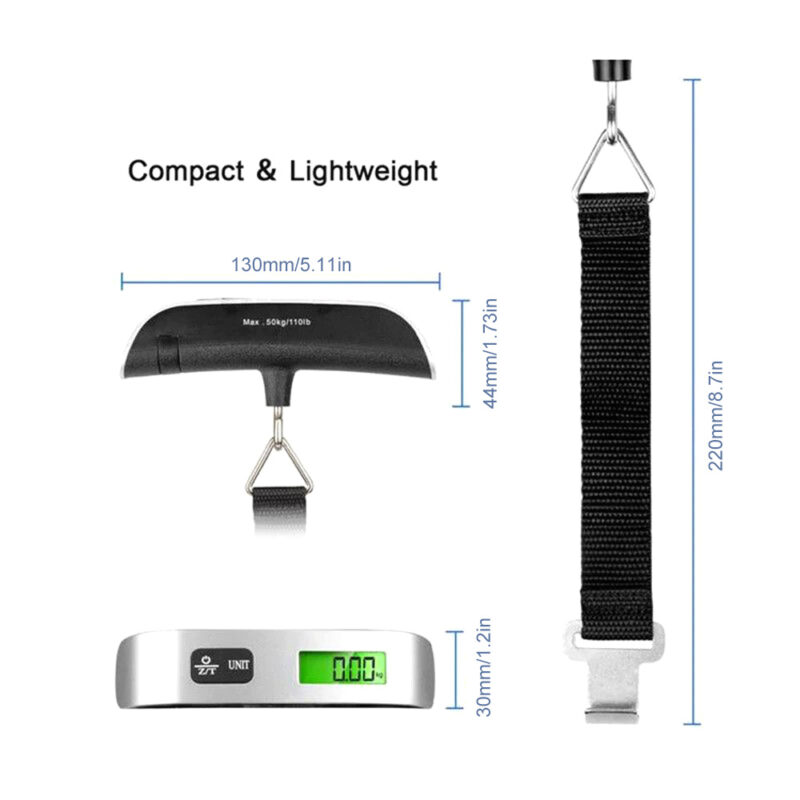 Balance à bagages numérique portable avec écran LCD 50kg – Image 6
