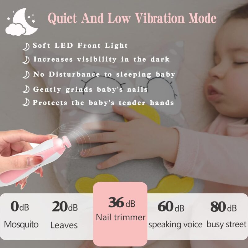Lime à ongles électrique pour bébé, Sécurité sans griffes pointues – Image 5