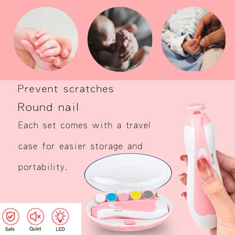 Lime à ongles électrique pour bébé, Sécurité sans griffes pointues – Image 6