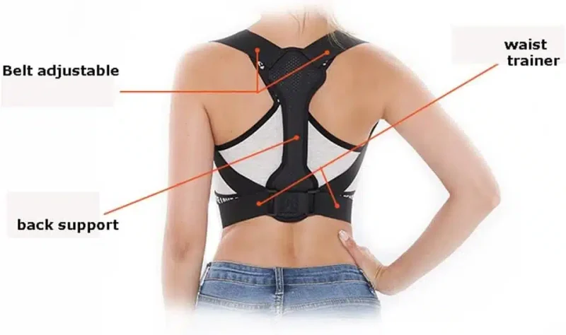 Correcteur de posture du dos, soutien de la clavicule, soutien du dos, prévention de l’avachissement Homme et Femme – Image 2
