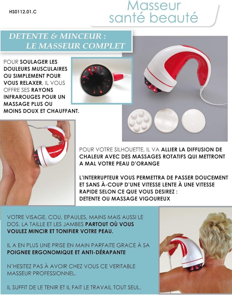 Masseur électrique à infrarouge 4 en 1 pour tout le corps – Image 4