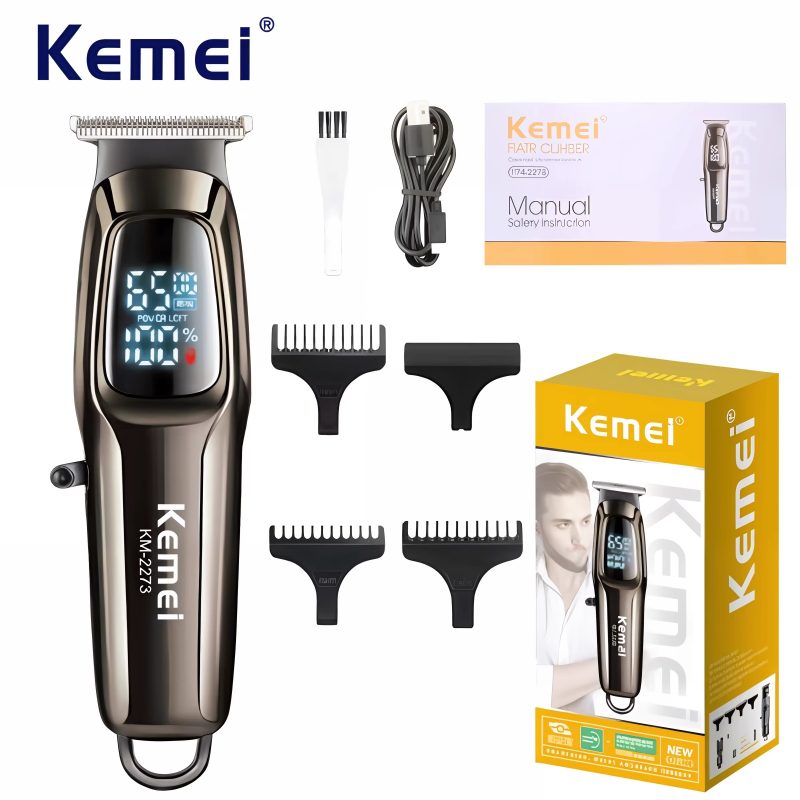 Tondeuse à Cheveux Professionnelle Sans Fil Affichage LED KM-2273
