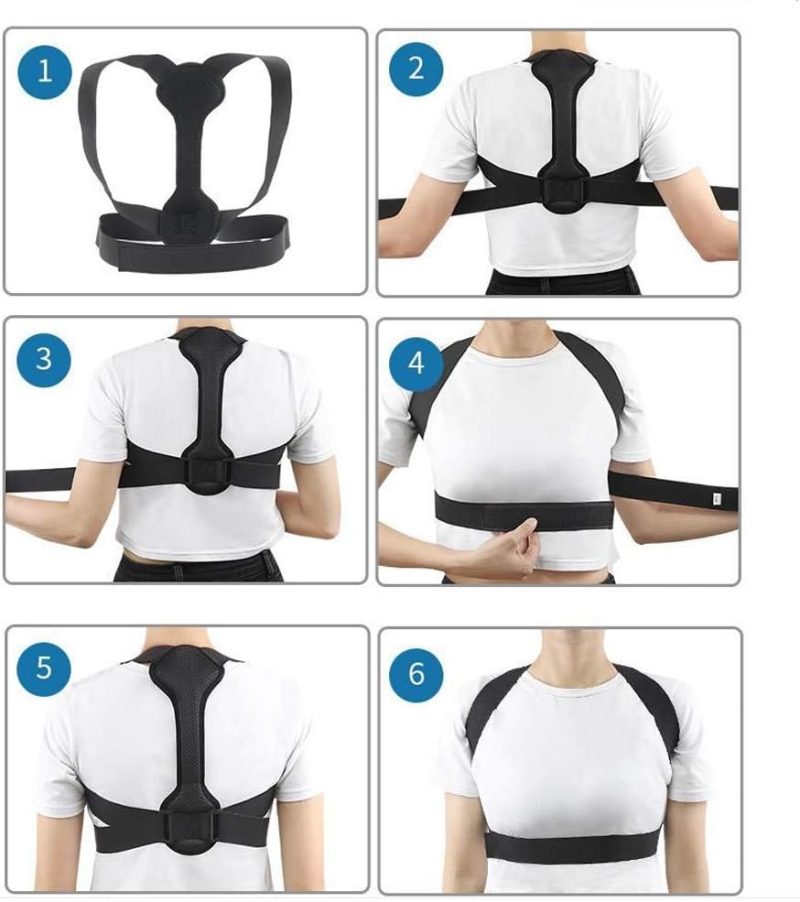 Correcteur de posture du dos, soutien de la clavicule, soutien du dos, prévention de l’avachissement Homme et Femme – Image 3