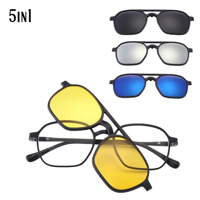 Lunettes 5 en 1 à Clip Magnétique Polarisées pour Différentes Utilisations – Image 3