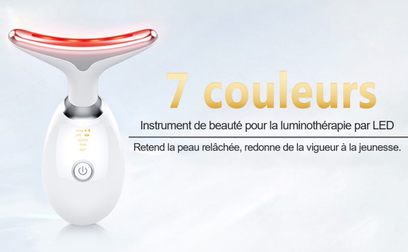 Appareil Anti Rides Visage, 7 Couleurs de Massage Visage,3 Modes cou Raffermissement du Visage – Image 6