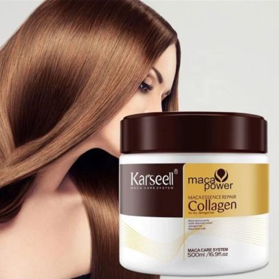 Karseell Traitement capillaire au collagène Naturel et à la Kératine pour Tous Types de Cheveux - 500ml