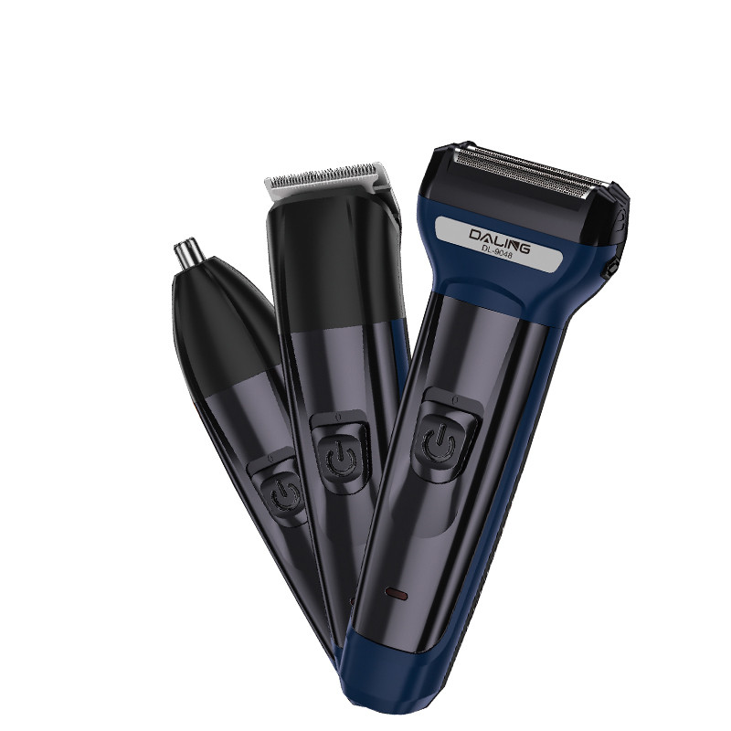 Tondeuse Multifonction 3-en-1 DALING Rechargeable USB Rasoir + Tondeuse + Coupe-Nez | Kit de Rasage Complet pour Homme