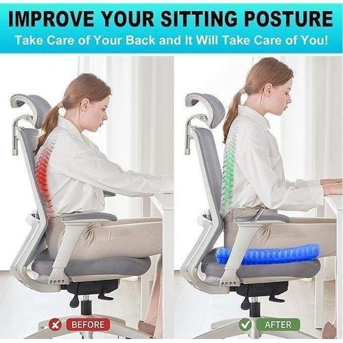 Coussin en gel de silicone, oreiller flexible, coussin en nid d'abeille doux et respirant – Image 2